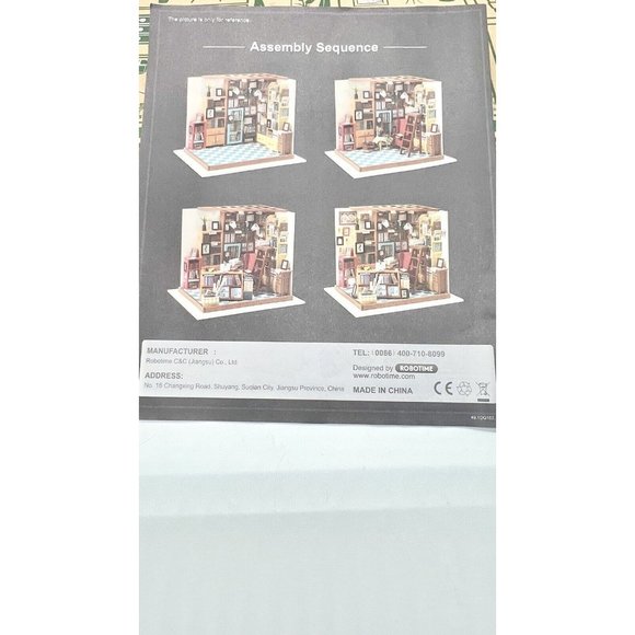 Robotime Sam’s Study DIY Miniature House Kit DG102, Build Your Own Library - Picture 4 of 8